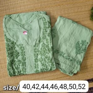 Chikankri pant kurty duppta set
