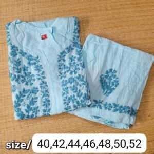 Chikankari pant Kurty set